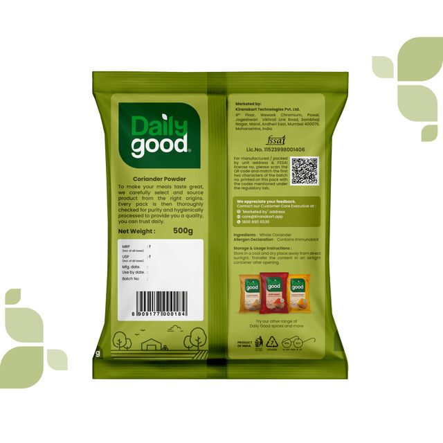 Daily Good Coriander / Dhaniya Powder 500 g Combo