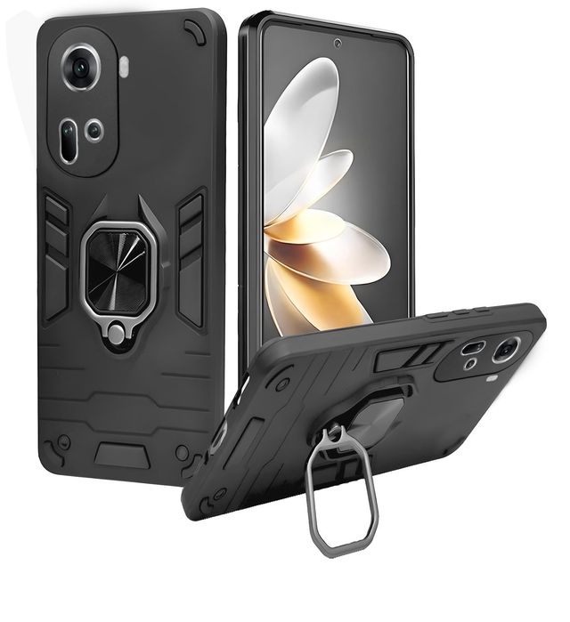 Artistque Case For Oppo Reno 11 5G / Oppo Reno 11 Back Cover - Ring Stand Armor Cover