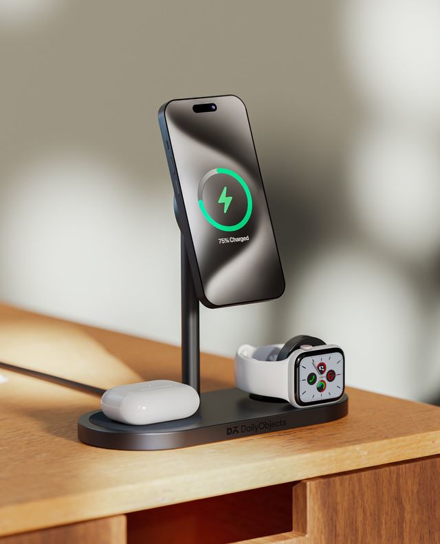 DailyObjects SURGE™ Max 3-In-1 Magnetic Wireless Charger (30W)