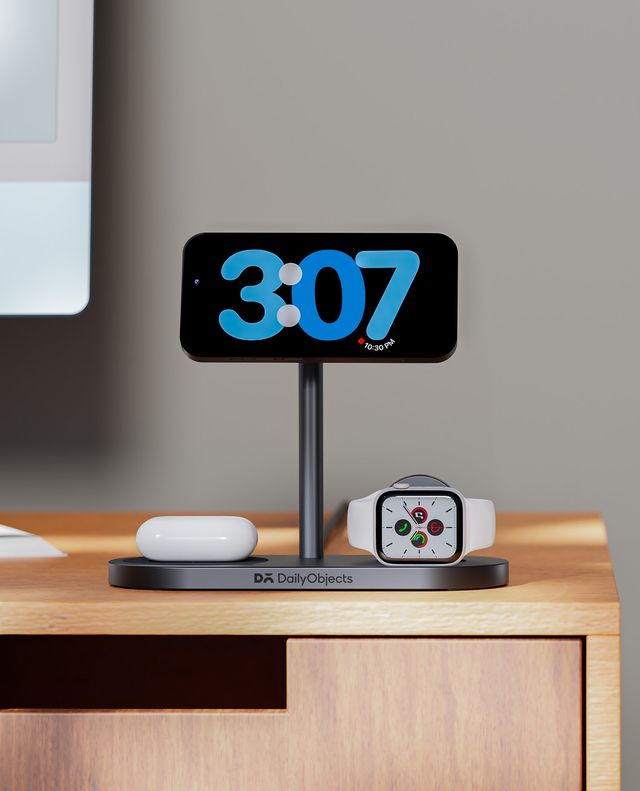 DailyObjects SURGE™ Max 3-In-1 Magnetic Wireless Charger (30W)