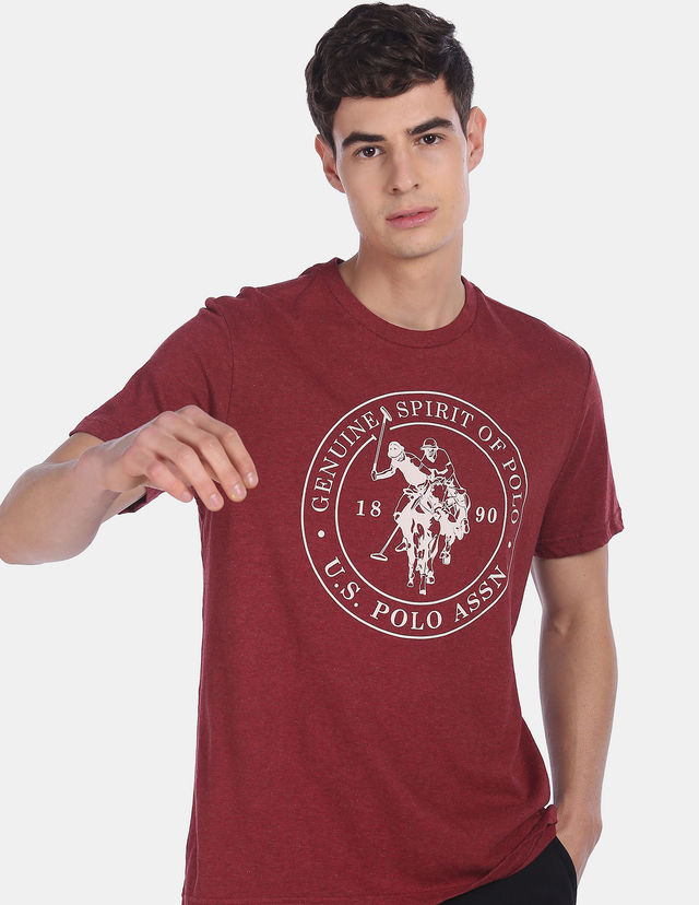 U.S. Polo Assn. | T-Shirts | L | Pack of 1 | Maroon