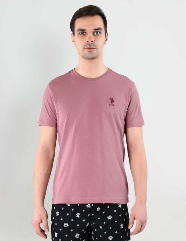 U.S. Polo Assn. Men's Solid T-shirt | Dark Pink - XL