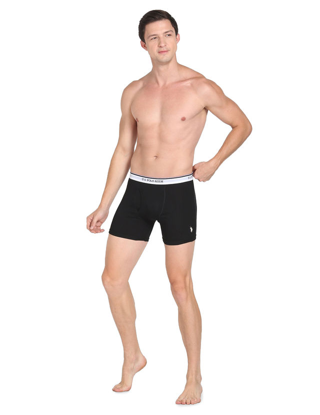 U.S. Polo Assn. | Underwear Pack of 3 | M | Trunks | I667 | Black, Grey Melange and Navy
