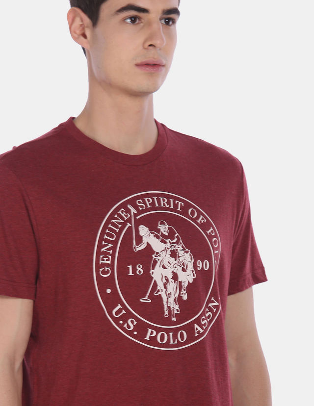 U.S. Polo Assn. | T-Shirts | L | Pack of 1 | Maroon