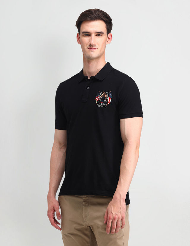 U.S. Polo Assn. Men's Solid Polo Shirt | Black - M