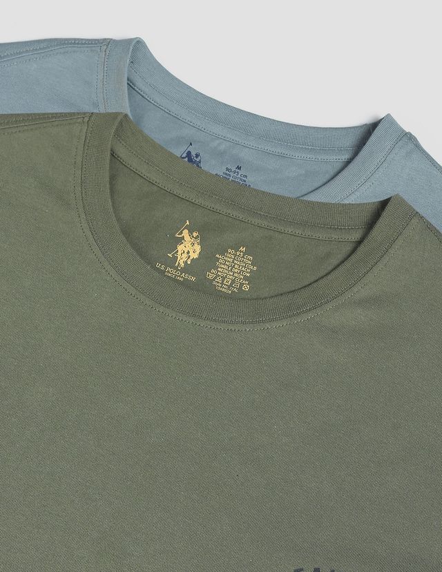 U.S. Polo Assn. | T-Shirts | S | Pack of 2 | Grey and Green