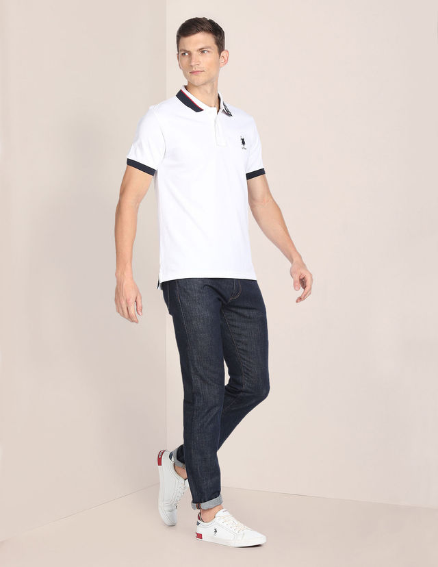 U.S. Polo Assn. Men's Solid Polo Shirt | White - XL