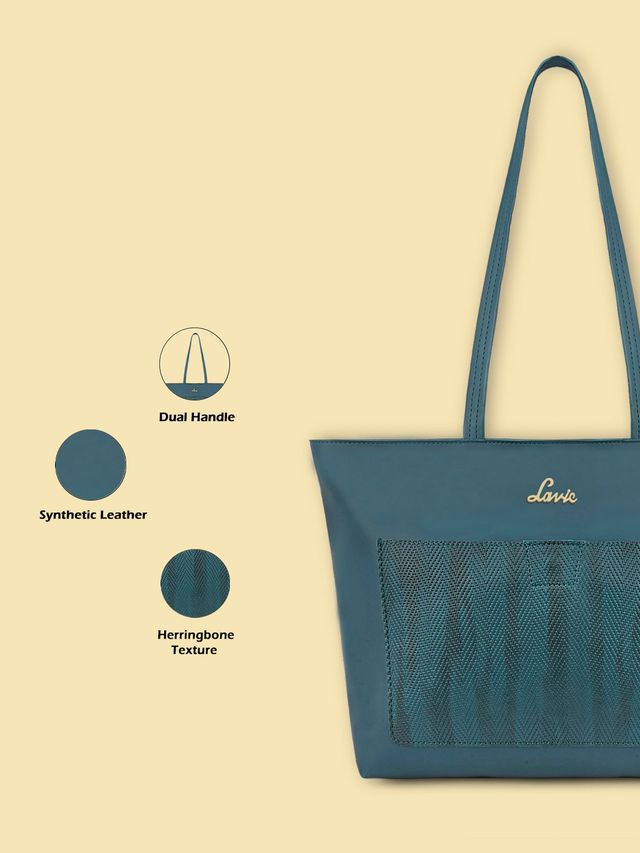 Lavie Women's Synthetic Tote Handbag | Textured Design - M