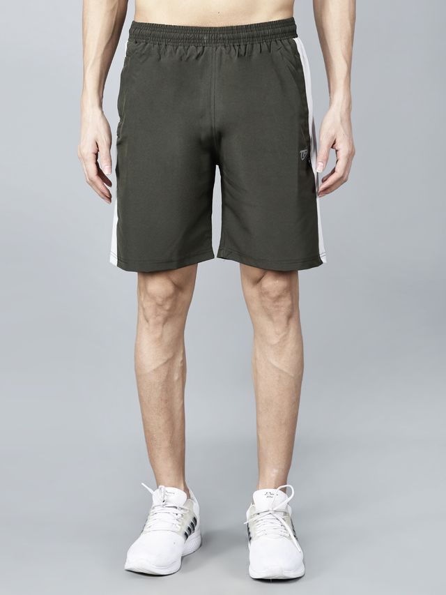 Texfro Men's Solid Knee Length Sports & Regular Shorts with Side Pockets - Green | L
