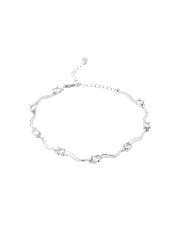Yellow Chimes White Crystal Bracelet for Women - Valentines Gift