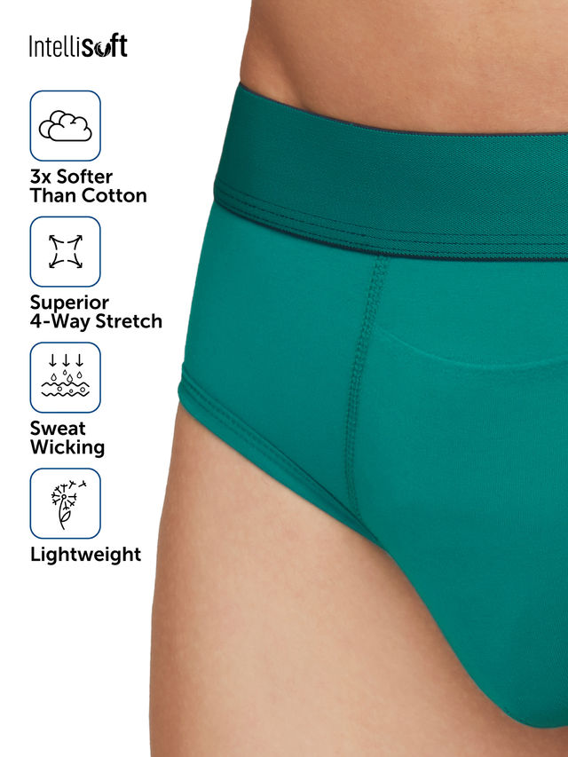 XYXX Dualist IntelliSoft Micro Modal Solid Brief | Men's Innerwear | Pack of 2 | Multicolored- S