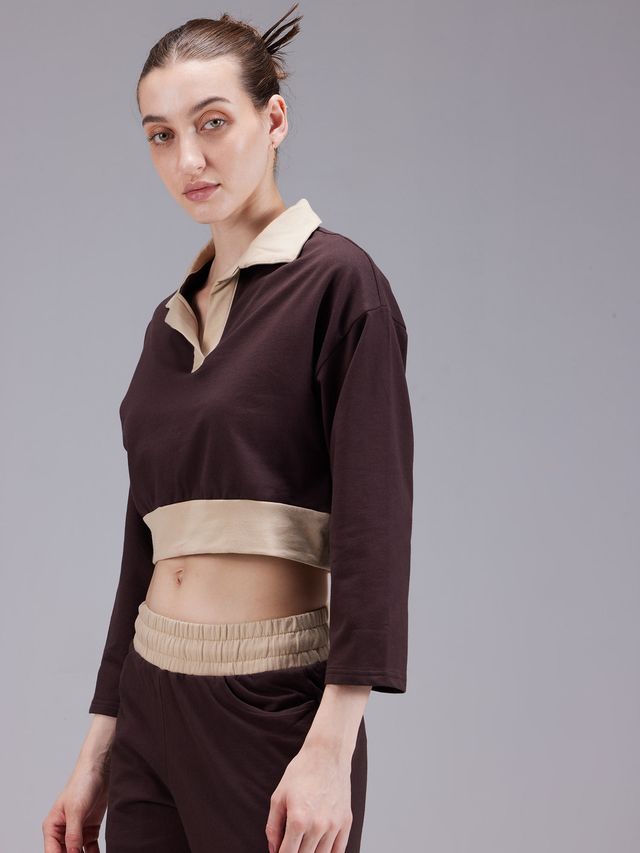 Cava Women's Polo Sweatshirt Boxy | Brown - L