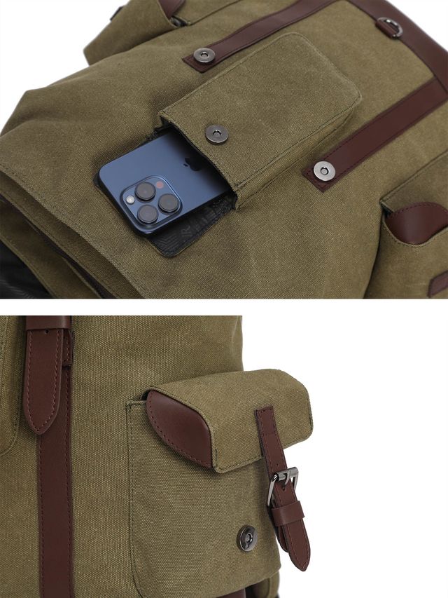 Fur Jaden Unisex Solid Canvas and Vegan Leather 21 L Laptop