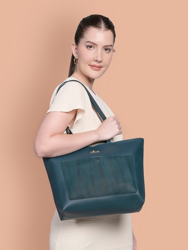 Lavie Women's Synthetic Tote Handbag | Textured Design - M