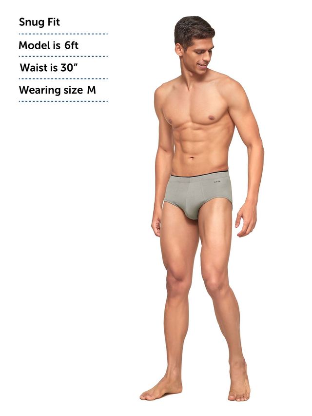 XYXX Uno IntelliSoft Micro Modal Solid Brief | Men's Innerwear | Pack of 2 | Black + Grey- L