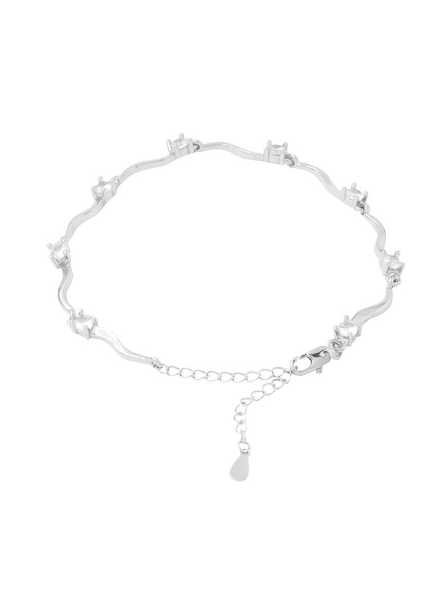 Yellow Chimes White Crystal Bracelet for Women - Valentines Gift