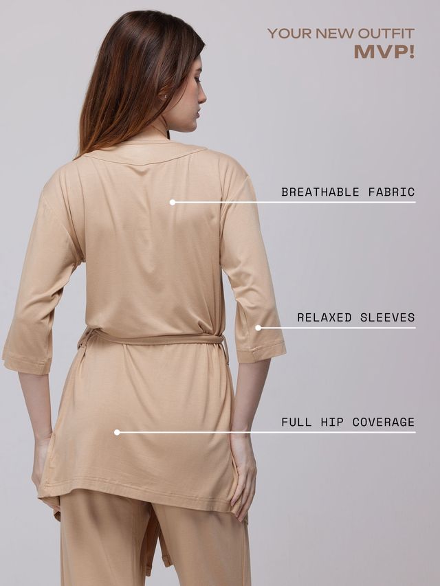 Cava Athleisure Sand Ease Wrap Top | XL
