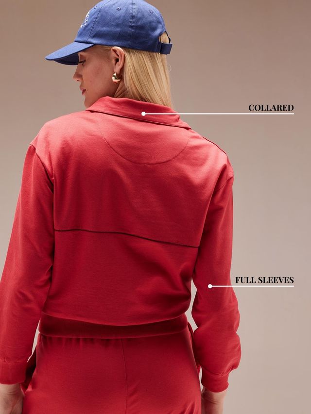 Cava Women's Sweatshirt Urban Q-zip | Red - S