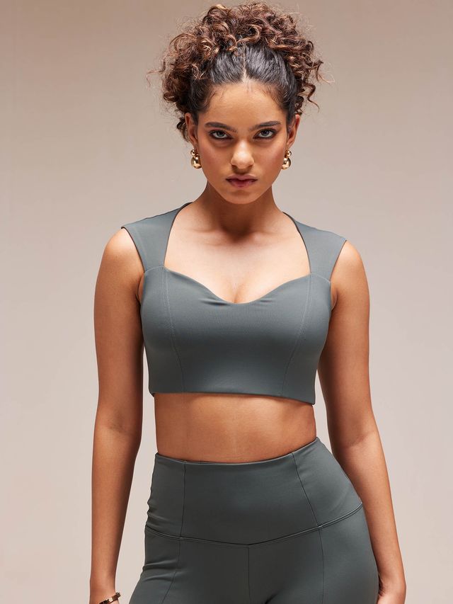 Cava Women's Sweetheart Neck Top Radiant | Olive - XXL