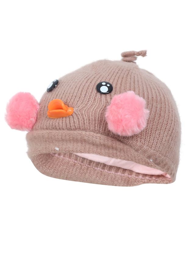 Fabseasons Girl's Solid Acrylic Wool Cap | Pink | 2 - 10 years