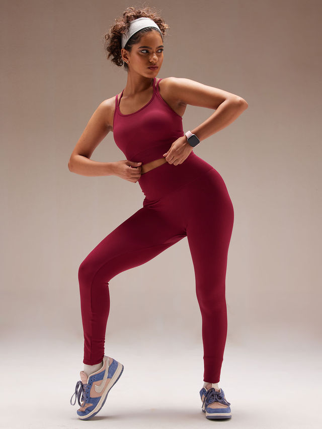 Cava Women's Leggings Sky-Rise | Ruby - S