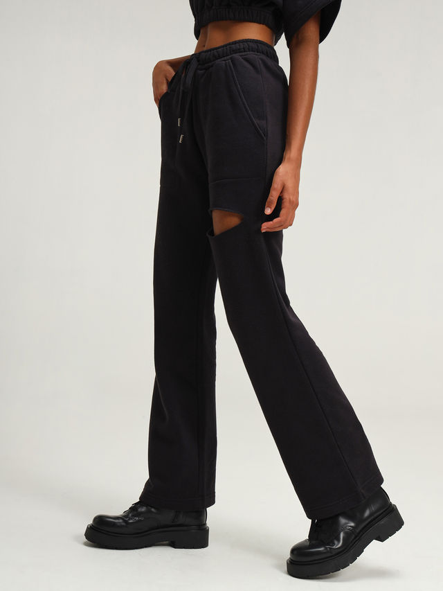 Cava Women's Joggers Straight Leg Slit | Boston Black - S
