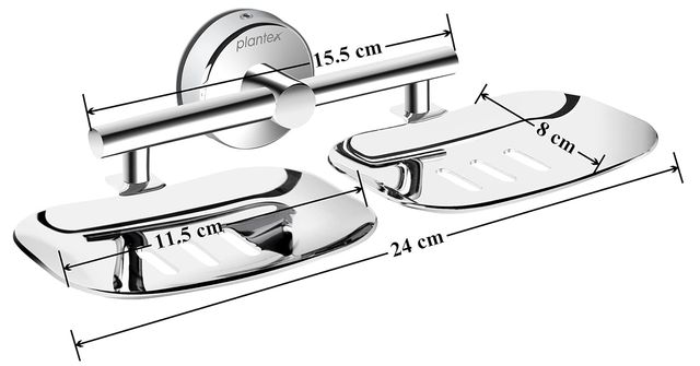Plantex Galaxy 304 Grade Soap Holder for Bathroom - Chrome