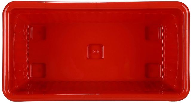 Nayra Plant Pots Plastic Rectangular Red Color Pots | Set of 2
