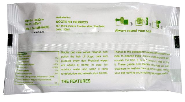 Nootie Pet Wipe Small Pack (20-wipes/pack)