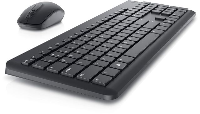 Dell Km3322W Wireless Usb Keyboard And Mouse Combo Anti-Fade & Spill-Resistant Keys- Black