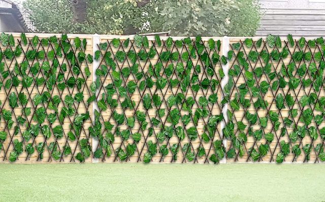 Go Hooked Plastic Artificial Grass Fence | Green | Artificial Grass | Set - 2