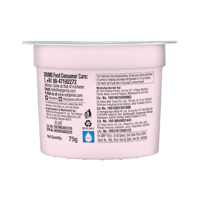 Epigamia Fruit Yogurt- Strawberry