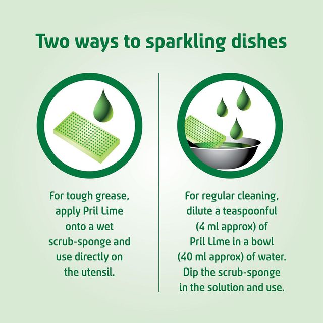 Pril Lime Dishwash Liquid Pouch(2l) & Scotch-Brite Scrub Sponge (Pack Of 3)(1pc) Combo 