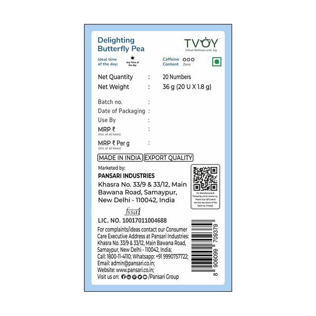 Pansari - Tvoy Delighting Butterfly Pea Green Tea