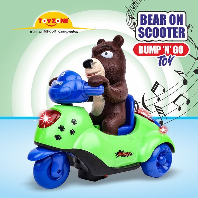 Toyzone Bear On Scooter Bump and Go