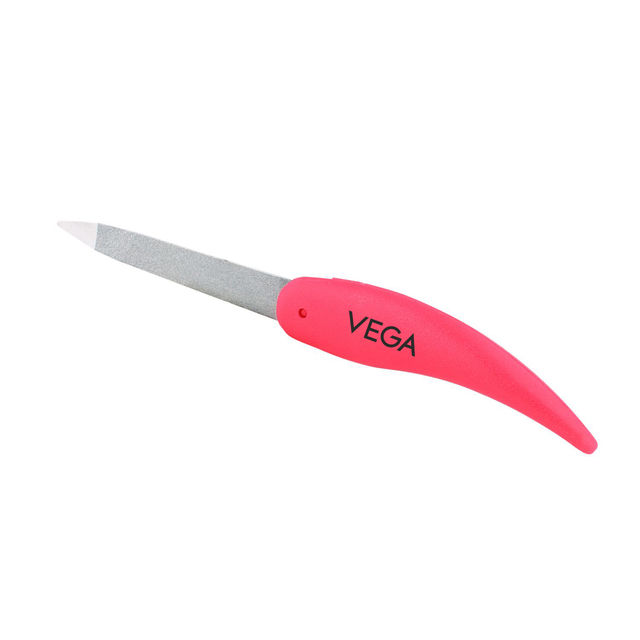 VEGA Portable and Foldable Nail File for Quality Manicure (Pink), (FNF-01)