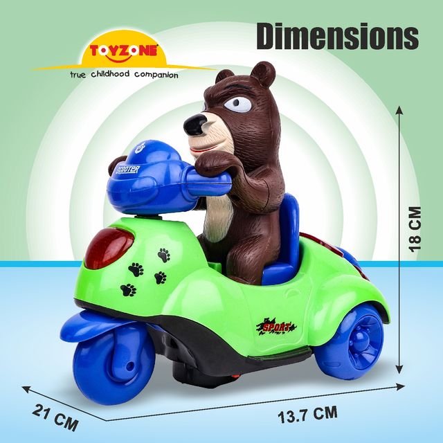 Toyzone Bear On Scooter Bump and Go