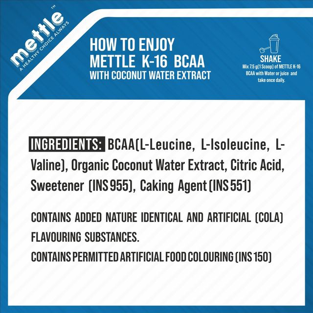 Getmymettle K-16 Bcaa (Malibu Cola)