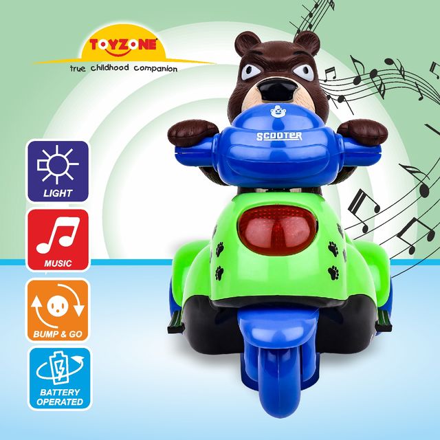 Toyzone Bear On Scooter Bump and Go
