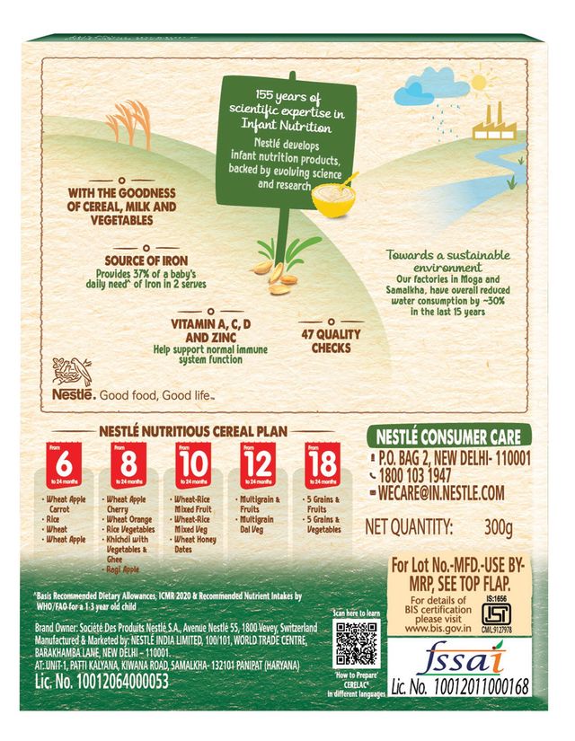 Nestle Cerelac Baby Cereal with Milk | 5 Grains and Vegetables | Stage 5 | From 18 to 24 Months