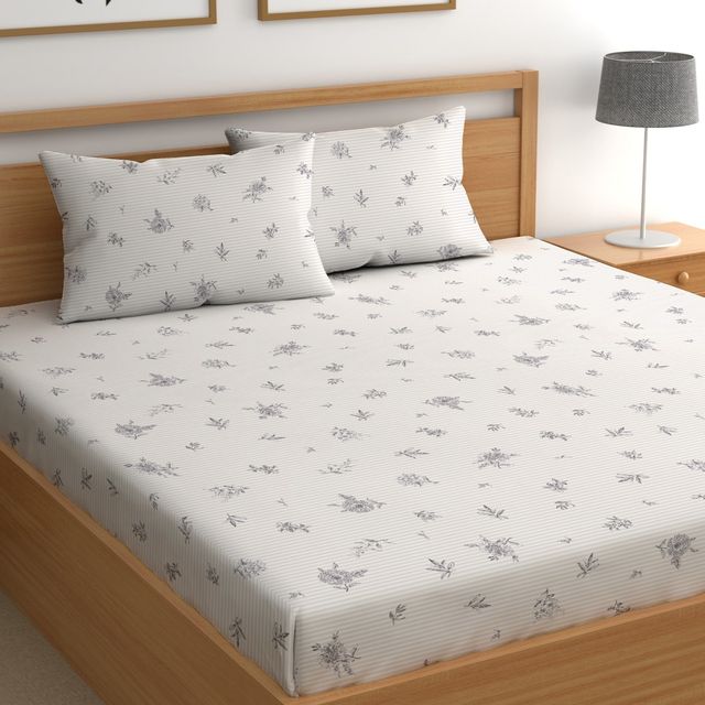 CHHAVI INDIA King Size Bedsheet With 2 Pillow Covers | Design Kb1712