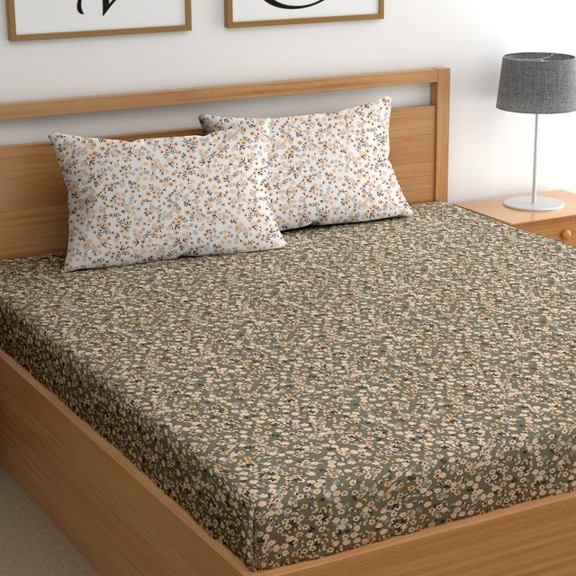 CHHAVI INDIA King Size Bedsheet With 2 Pillow Covers | Design Kb1611