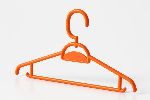 Sinco Elita Plastic Cloth Hanger - Pack of 3 pcs - Orange