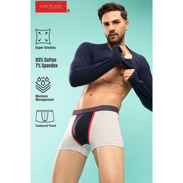 John Players Men's Colour Blocked Trunk | (JTK042M01) | Grey - S