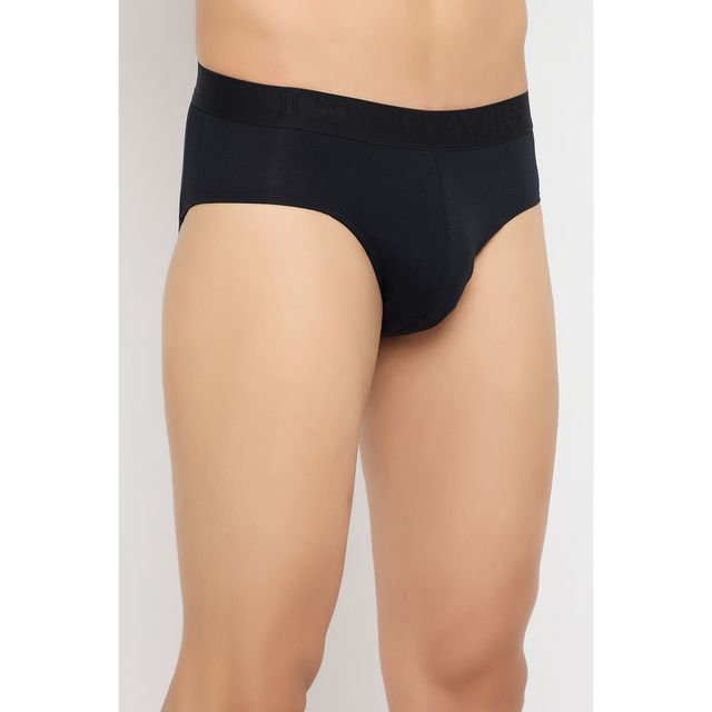 John Players Men's Solid Brief Modal | (JBF059M13) | Black - 2XL