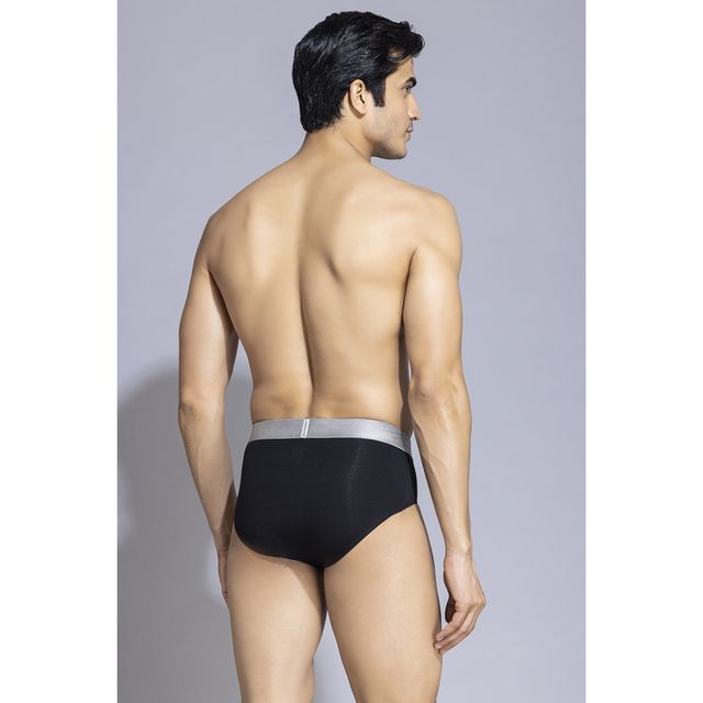 John Players Men's Cotton Brief | (JBF045M13) | Black - L