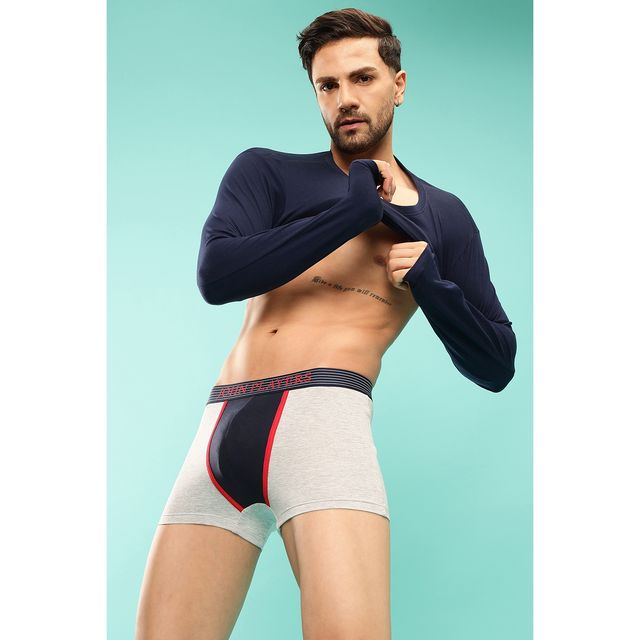 John Players Men's Colour Blocked Trunk | (JTK042M01) | Grey - S