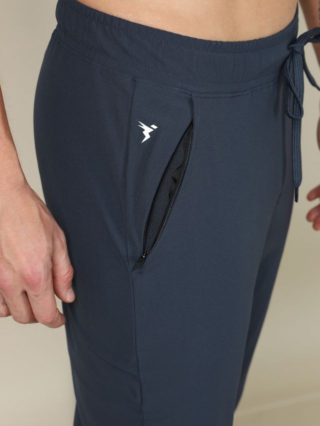 Technosport Men Poly Solid Relax Fit Sports Trackpants with DURACOOL+ | Carbon Grey | XXL