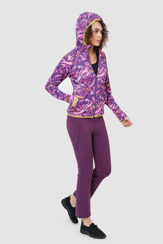 Dida Women's Sports Jacket | Regular Comfortable Stretchable Dry-Fit | Purple - M