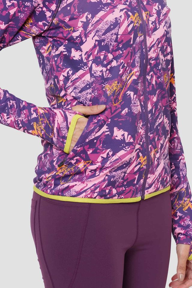 Dida Women's Sports Jacket | Regular Comfortable Stretchable Dry-Fit | Purple - M